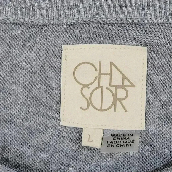 Chasor Gray Long Sleeve Pullover Top Women's L 19CT - Picture 4 of 7